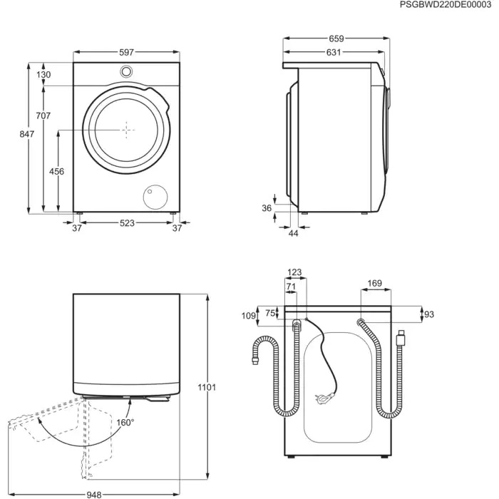 Стирально-сушильная машина Electrolux EW7WN361S