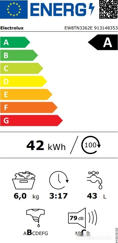 Стиральная машина с вертикальной загрузкой Electrolux EW8TN3362E