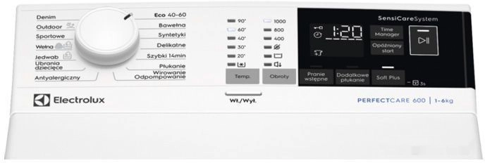 Стиральная машина с вертикальной загрузкой Electrolux SensiCare 600 EW6TN14061P