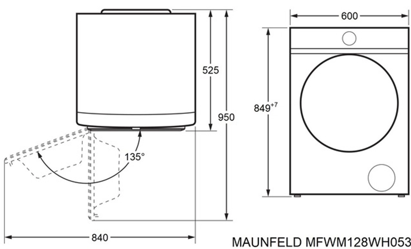 Стиральная машина Maunfeld MFWM128WH053