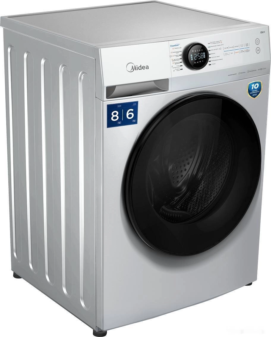 Успей купить стиральная машина Midea Lunar MF200D80WBS/W-RU с доставкой