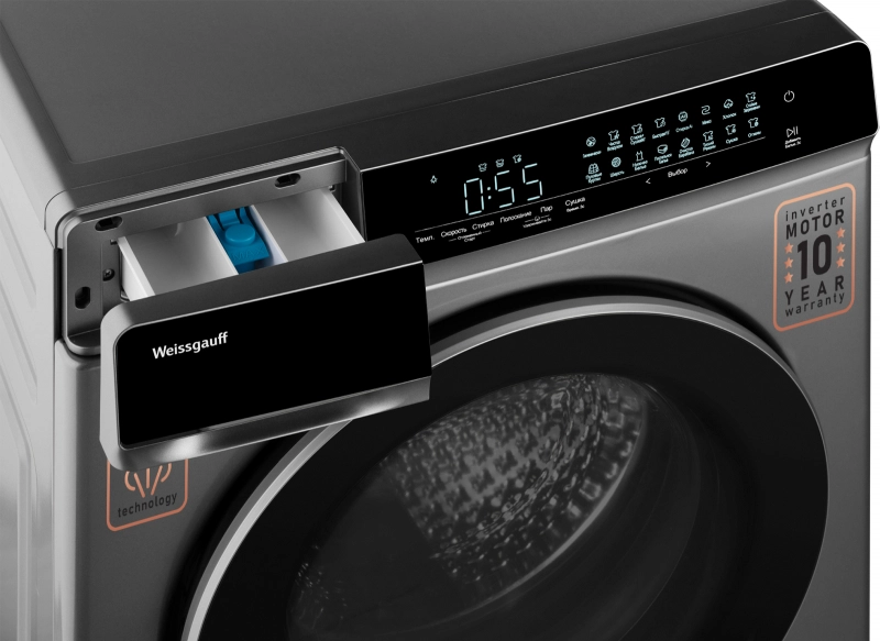 Стиральная машина Weissgauff WMD 888 Touch Inverter Steam Silver