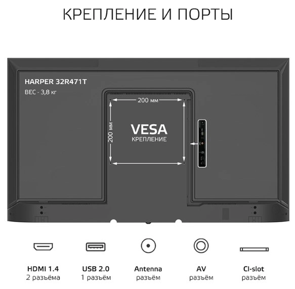 Телевизор HARPER 32R471T