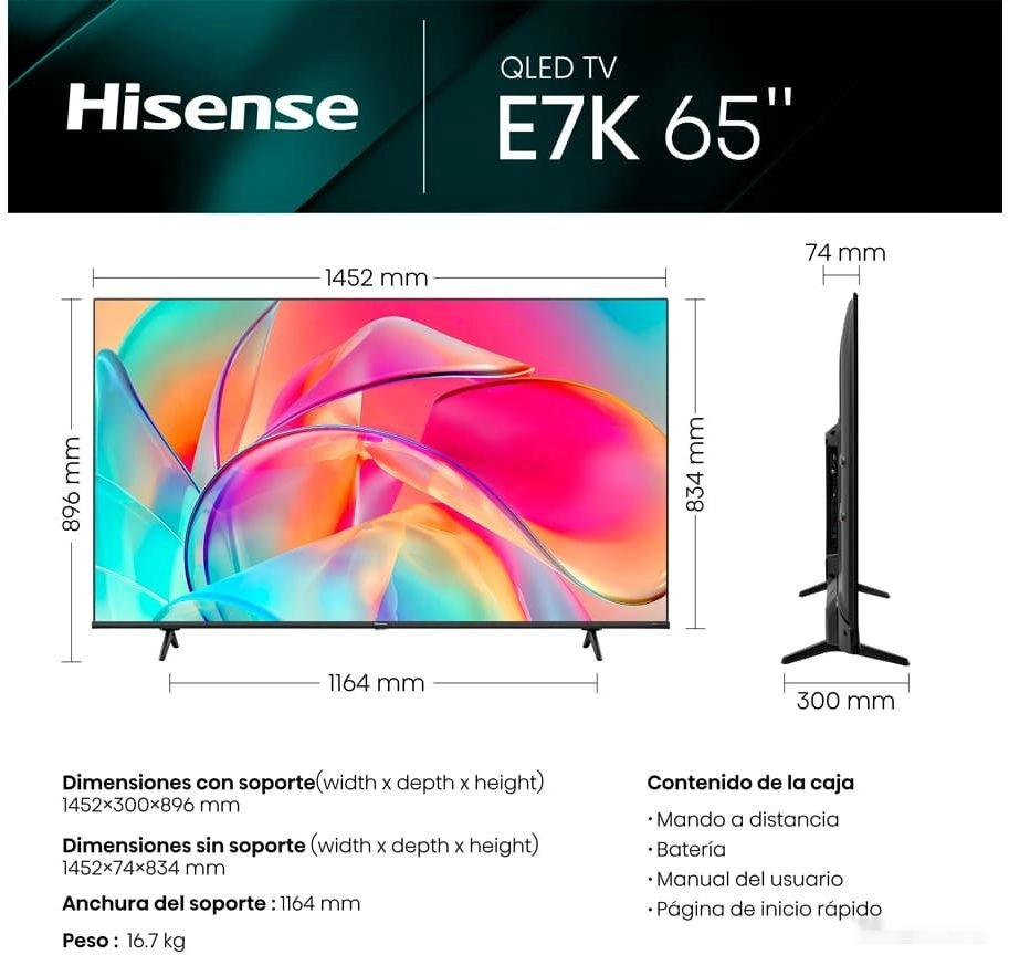 Телевизор Hisense 65E7KQ