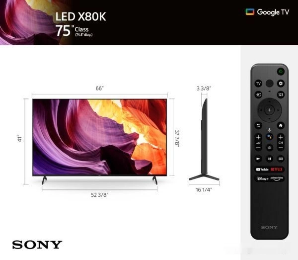 Телевизор Sony Bravia X80K KD-75X80K