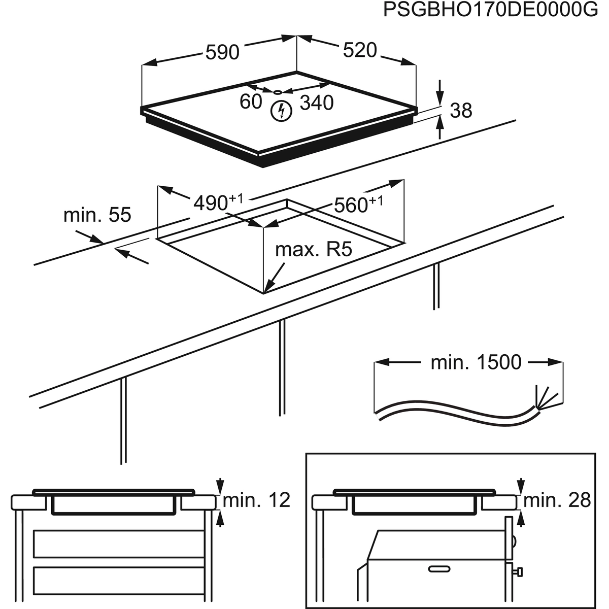 Варочная панель AEG HK565407FB