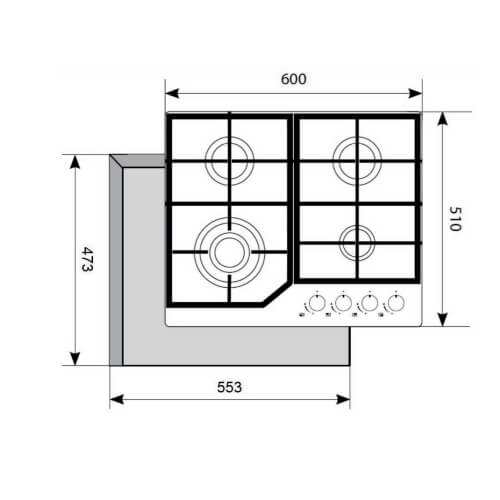 Варочная панель AKPO PGA 604 FGC WH