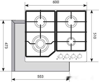 Варочная панель AKPO PGA 604 LXE-3