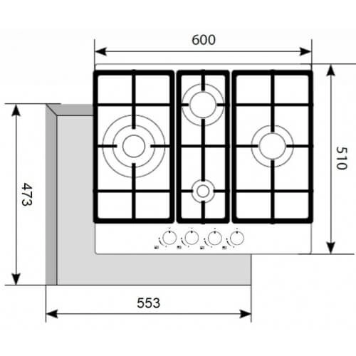 Варочная панель AKPO PGA 604 VGC-T WH