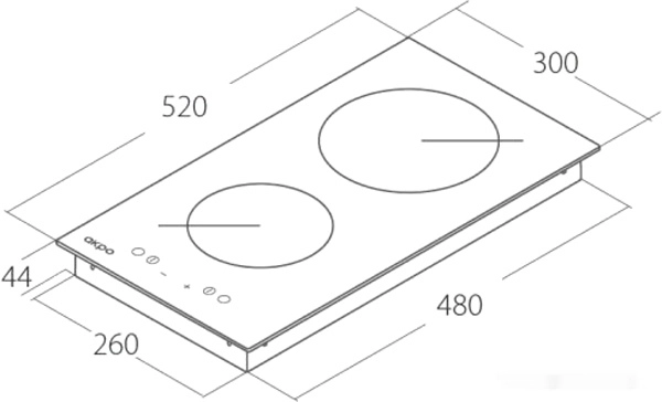 Варочная панель AKPO PKA 30830 WH