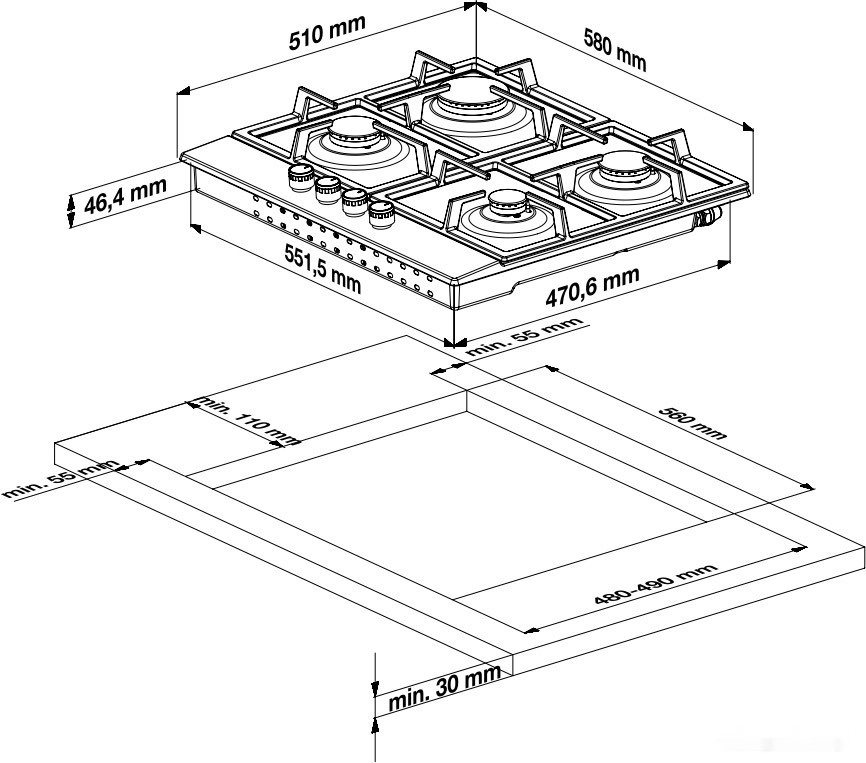 Варочная панель Beko HILG 642C5 SB