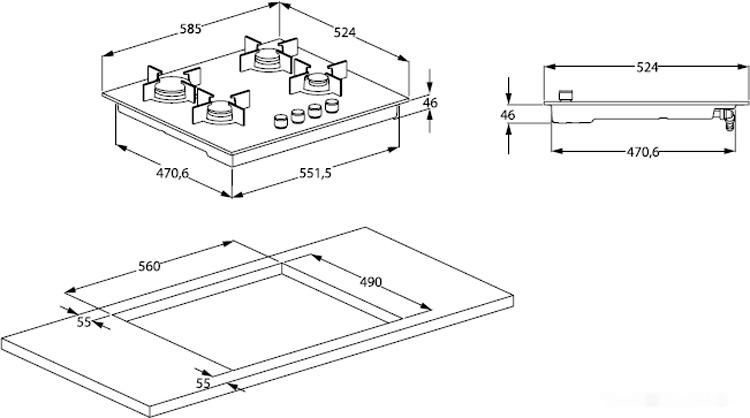 Варочная панель Beko HSLG 64425 ST