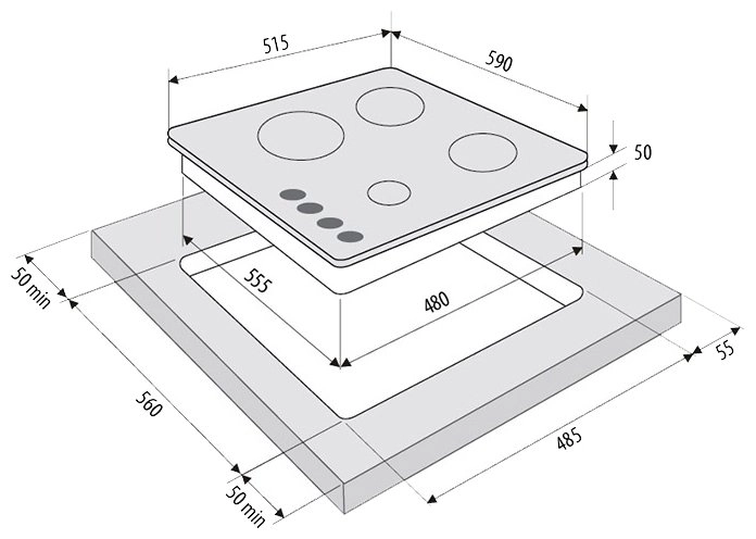 Варочная панель Fornelli PGT 60 Calore IX