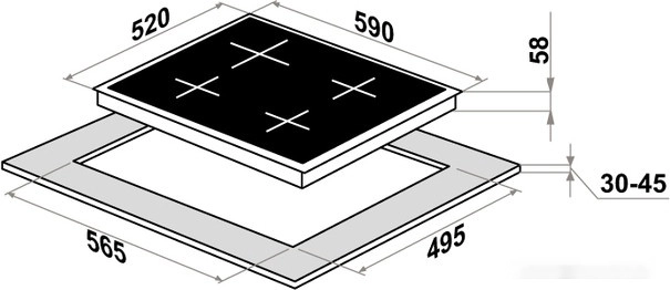 Варочная панель HOMSair HIC64SWH