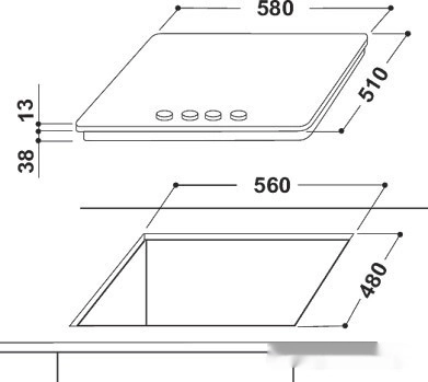 Варочная панель Indesit THP 641 W/IX/I