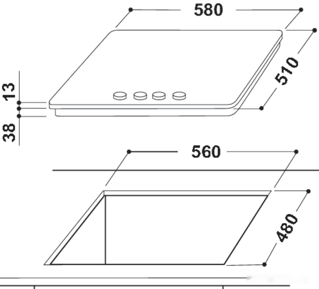 Варочная панель Indesit THP 642 W/IX/I