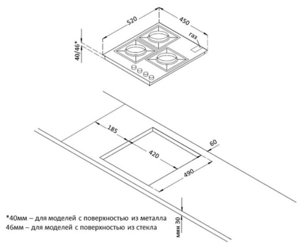 Варочная панель Korting HGG 4825 CTN