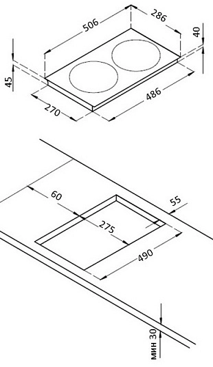 Варочная панель Korting HI 32003 B