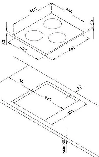 Варочная панель Korting HI 42031 B