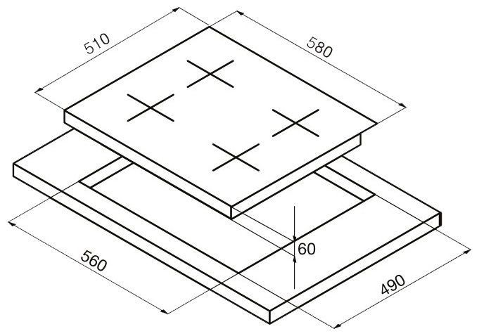 Варочная панель Korting HIB 6409 BS