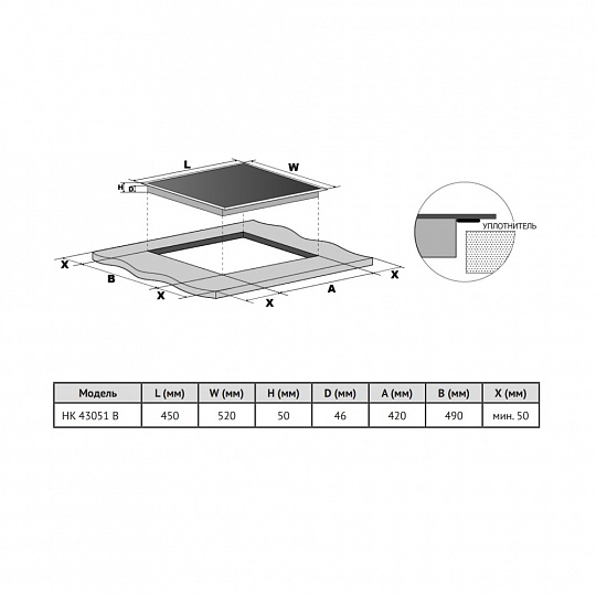 Варочная панель Korting HK 43051 B