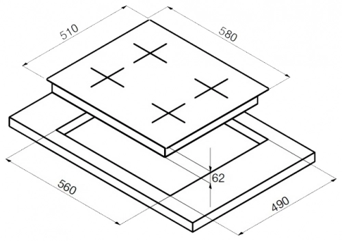 Варочная панель Korting HK 60001 B