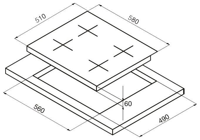 Варочная панель Korting HK 62051 BW