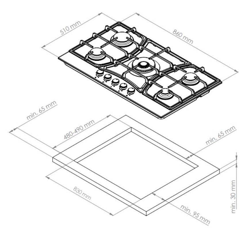 Варочная панель Kuppersberg FS 903 C Bronze