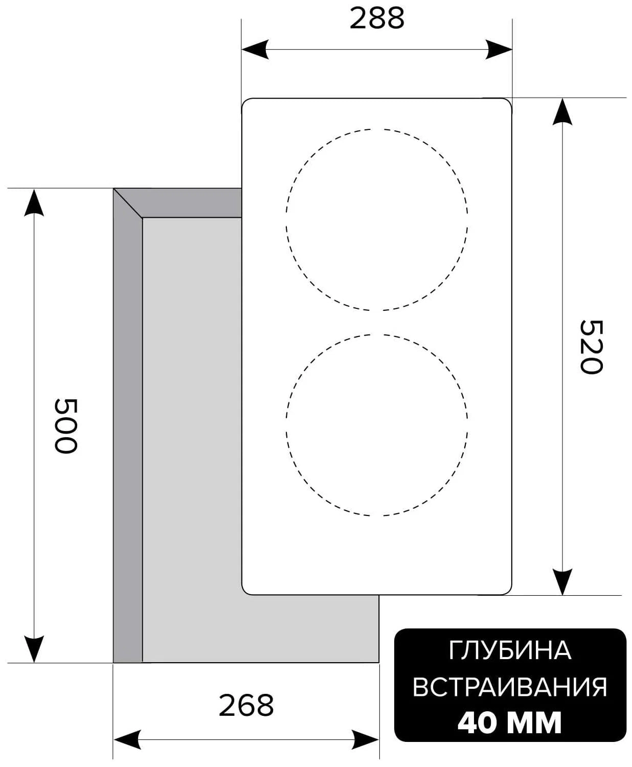 Варочная панель LEX EVH 320-0 BL