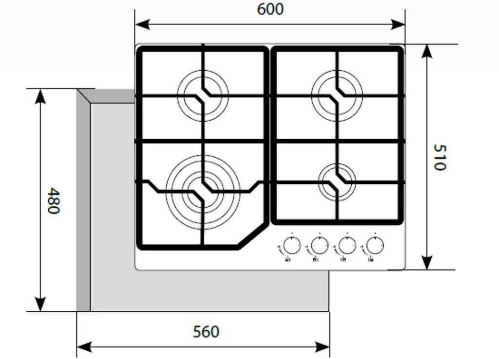 Варочная панель LEX GVG 640-1 WH