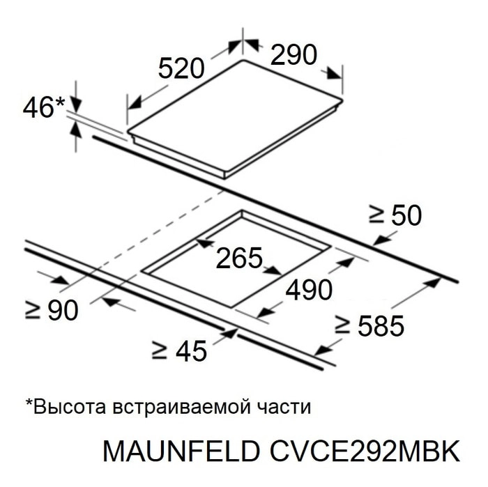 Варочная панель Maunfeld CVCE292MBK