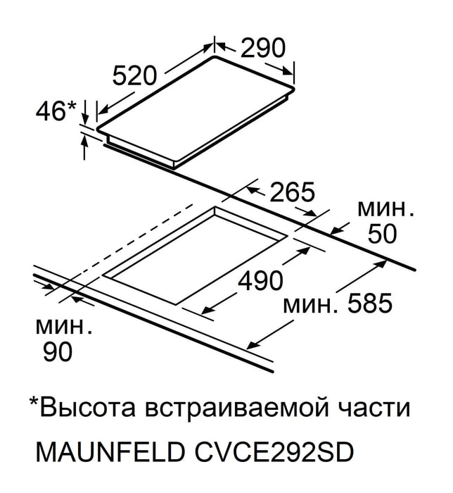 Варочная панель Maunfeld CVCE292SDBK