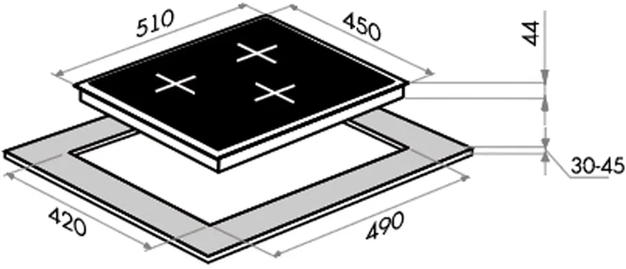 Варочная панель Maunfeld CVCE453DBK