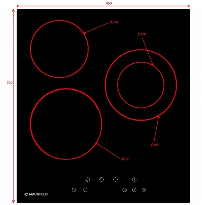 Варочная панель Maunfeld CVCE453DBK