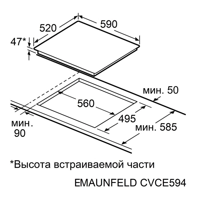 Варочная панель Maunfeld CVCE594PBK