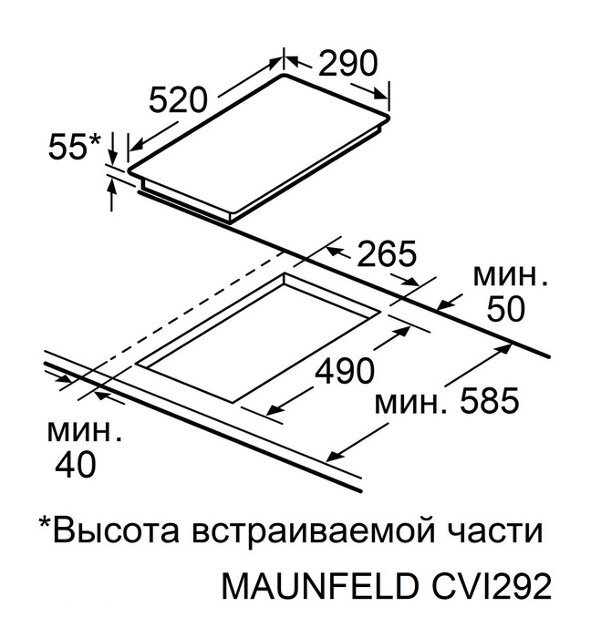 Варочная панель Maunfeld CVI292S2BBK