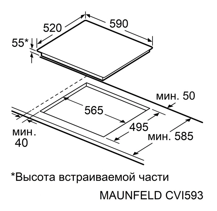 Варочная панель Maunfeld CVI593SFBK LUX