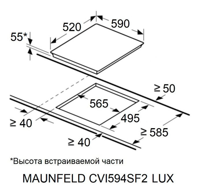 Варочная панель Maunfeld CVI594SF2BG LUX