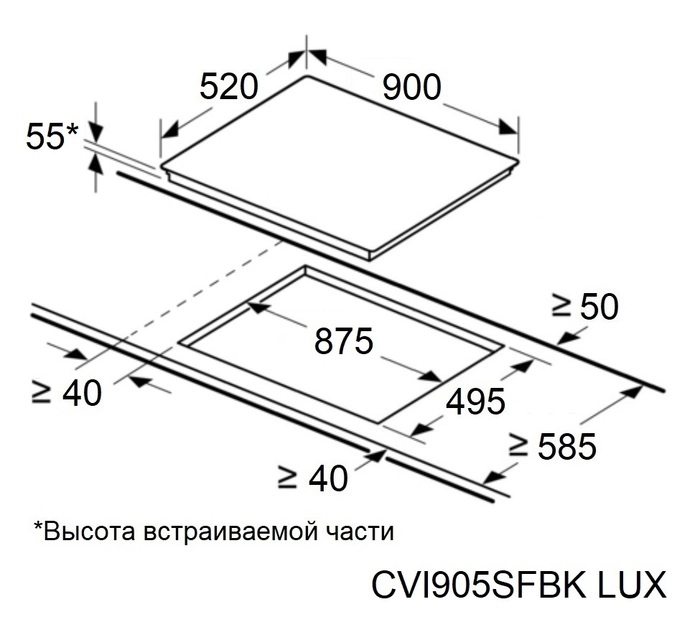 Варочная панель Maunfeld CVI905SFBK LUX