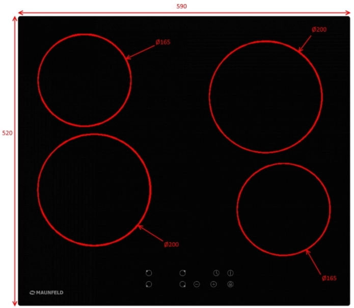 Варочная панель Maunfeld EVCE 594-BK