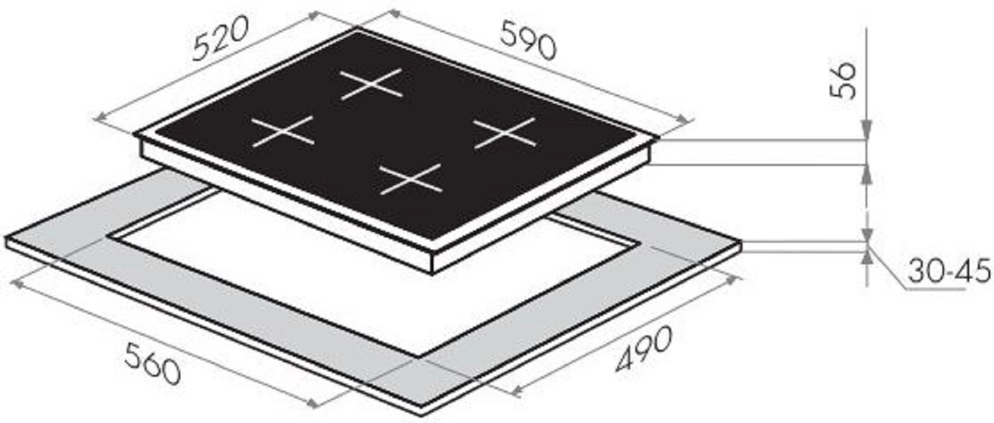 Варочная панель Maunfeld MVI59.2FL-WH