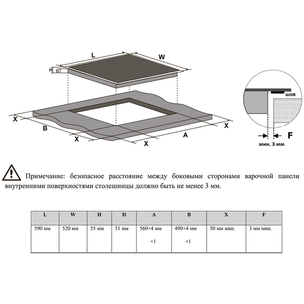 Встраиваемая электрическая панель Midea MCH64161