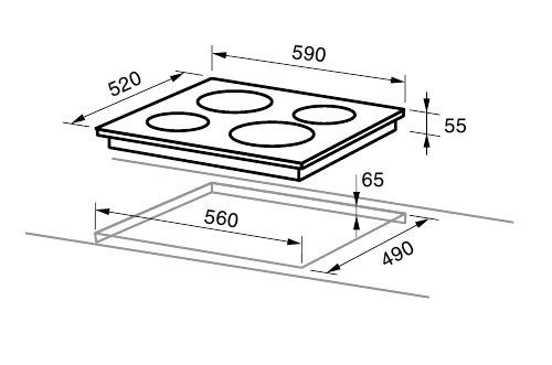 Варочная панель Midea MCH64260F