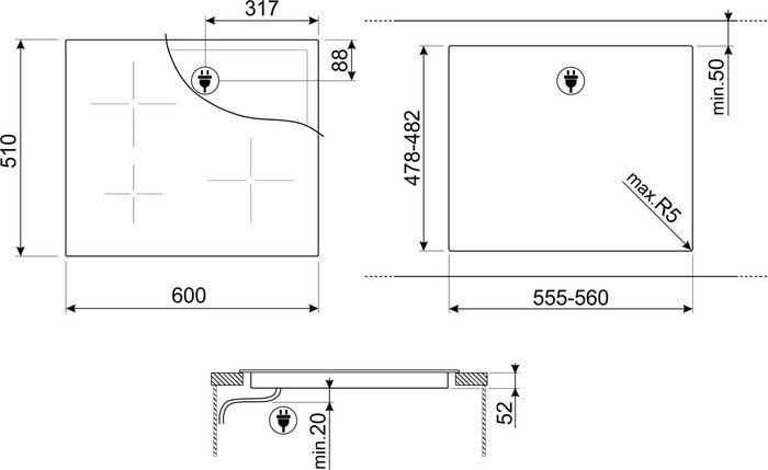 Варочная панель Smeg SI2641D