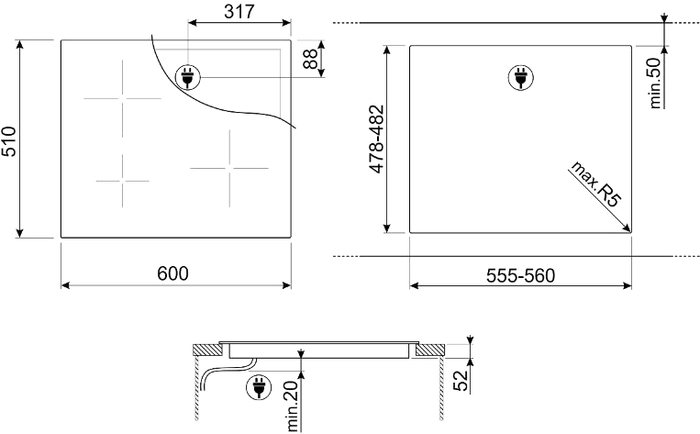 Варочная панель Smeg SI2641DP