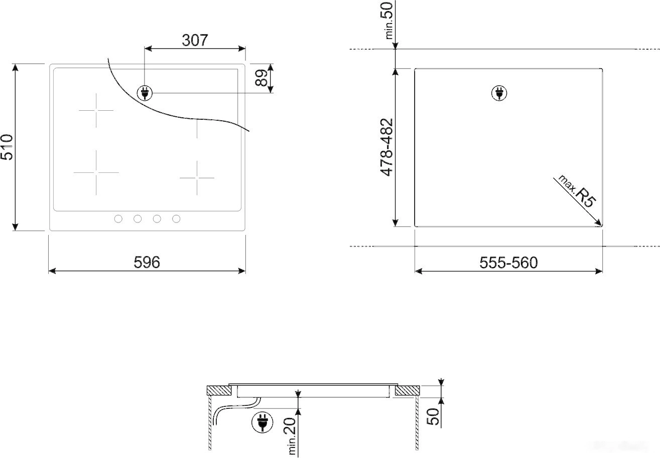 Варочная панель Smeg SI764AOM