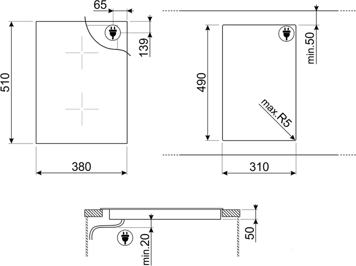 Варочная панель Smeg SIM3323D