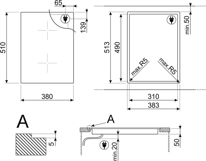 Варочная панель Smeg SIM3323D