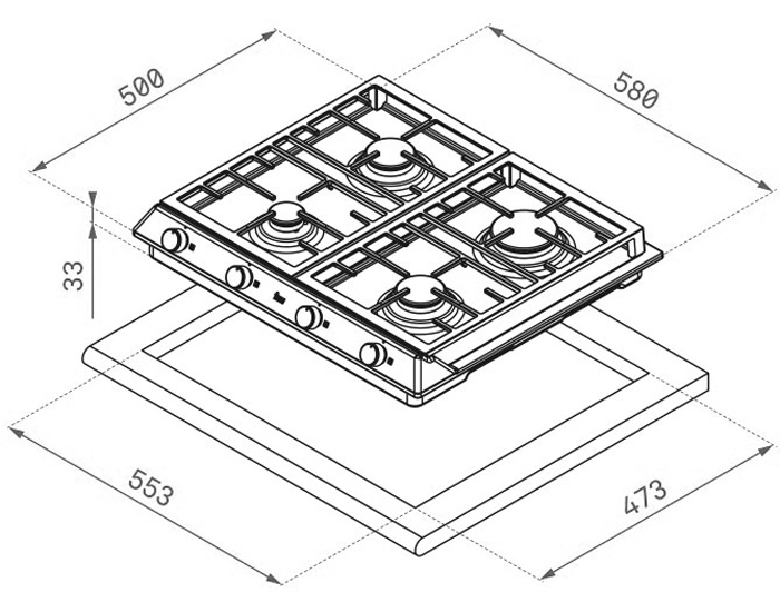 Варочная панель Teka EX 60.1 4G AI AL CI DR