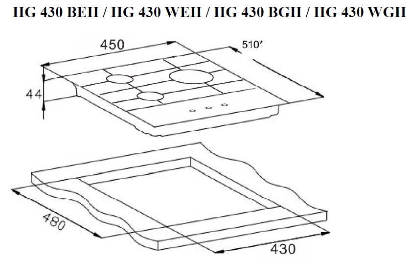 Варочная панель Weissgauff HG 430 BEH